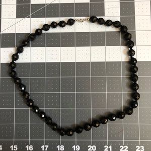 Vintage antique Victoria jet necklace hand cut beads